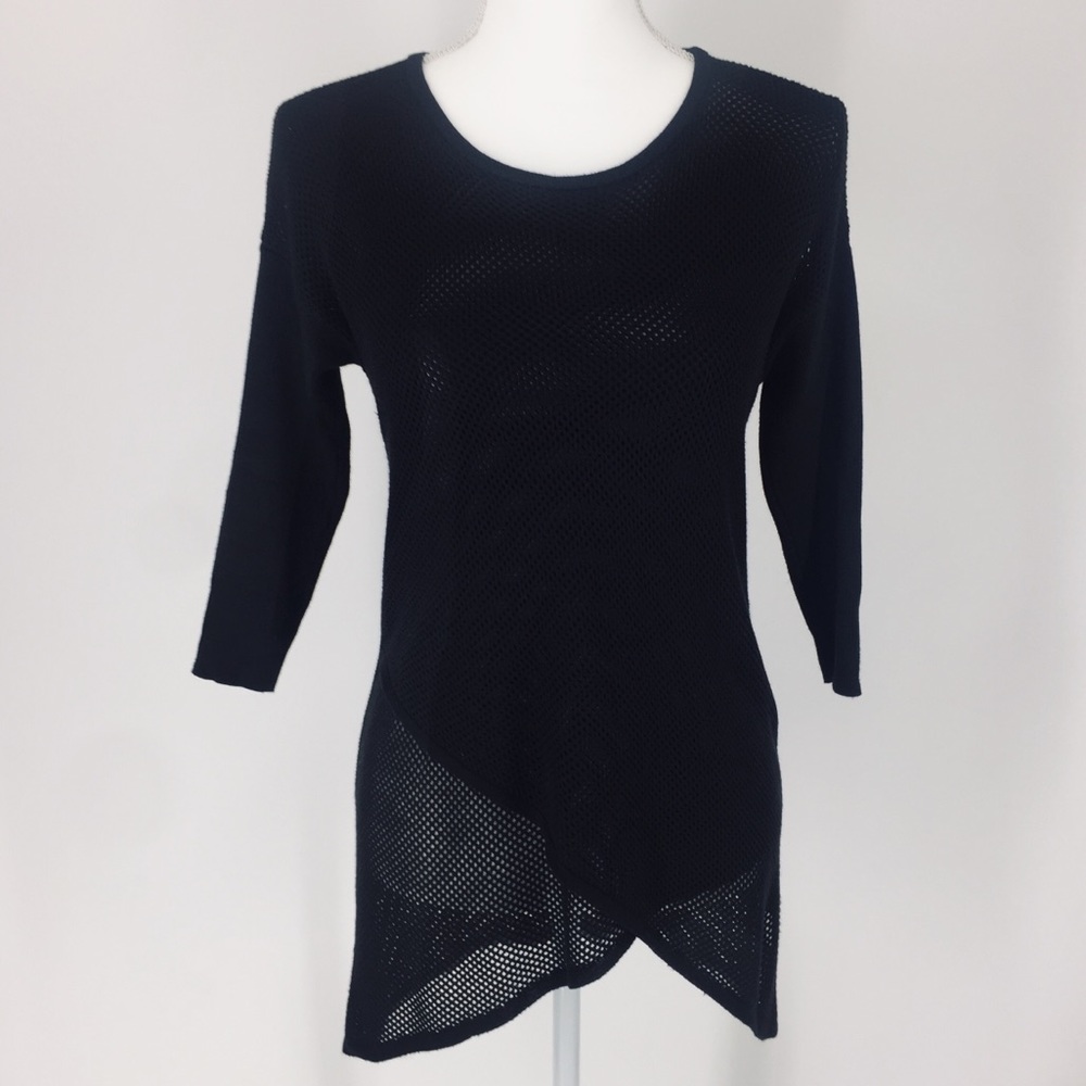 Michael Kors Cotton Perforated Tunic Sweater